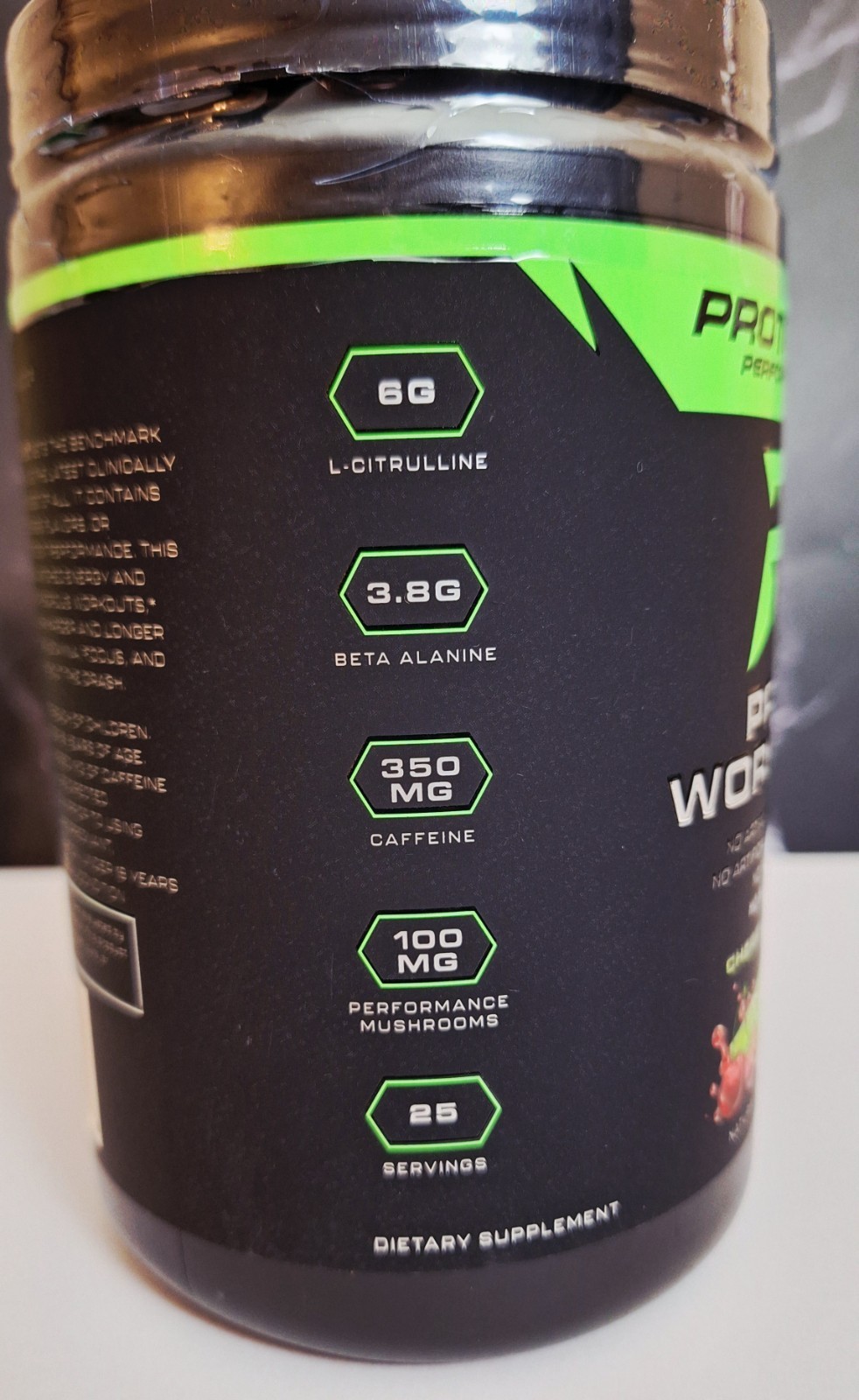 Protocol Preworkout, 25 Serv🍒 Limeade,Natural Flavor, 350mg Caffeine⚡️08/2027✨️