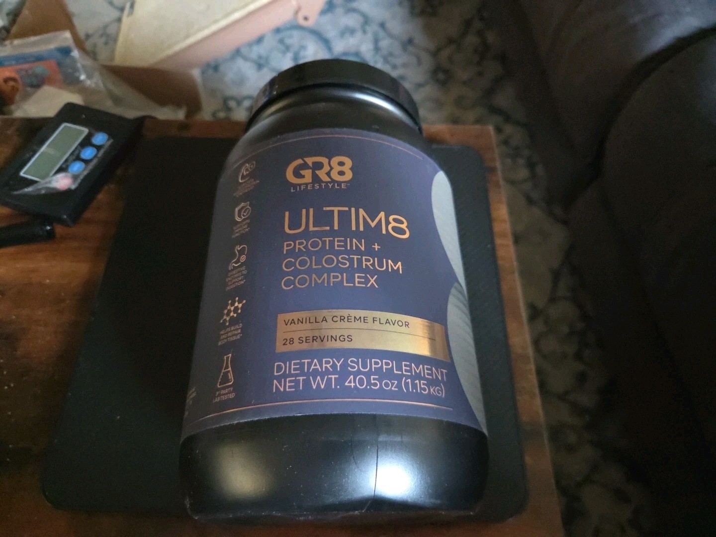 SEALED – ULTIM8 Protein + Colostrum Complex – VANILLA CREME FLAVOR 03/2028