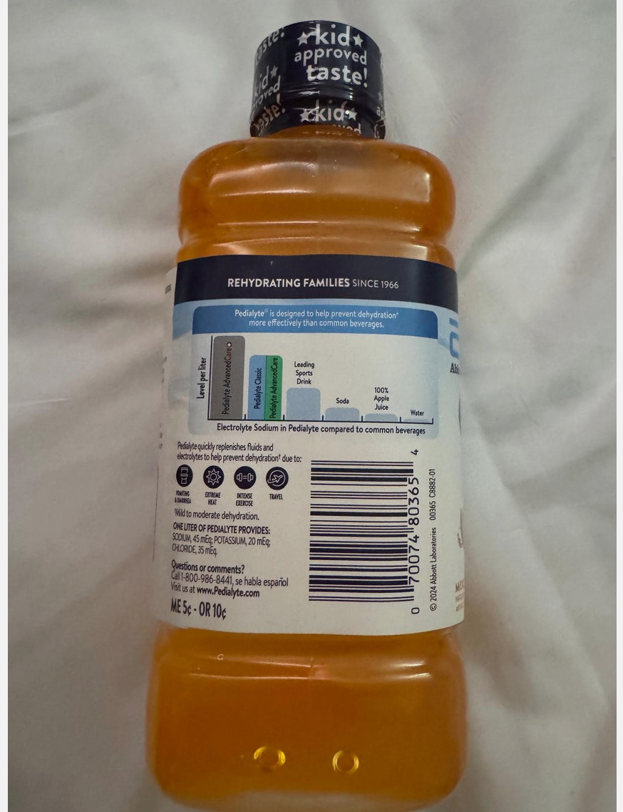 4 Pack Pedialyte Electrolyte Drink 33.8oz 1L Hydration Solution Choose Flavor N