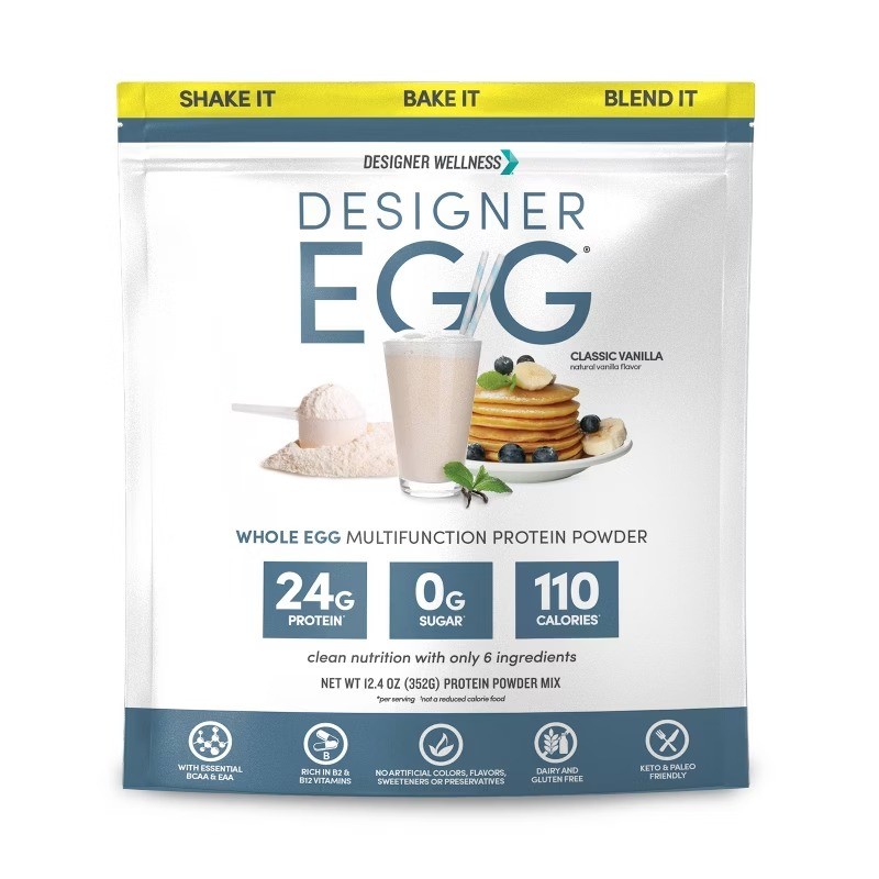 Designer Protein Egg White & Yolk Powder – Classic Vanilla 12.4oz