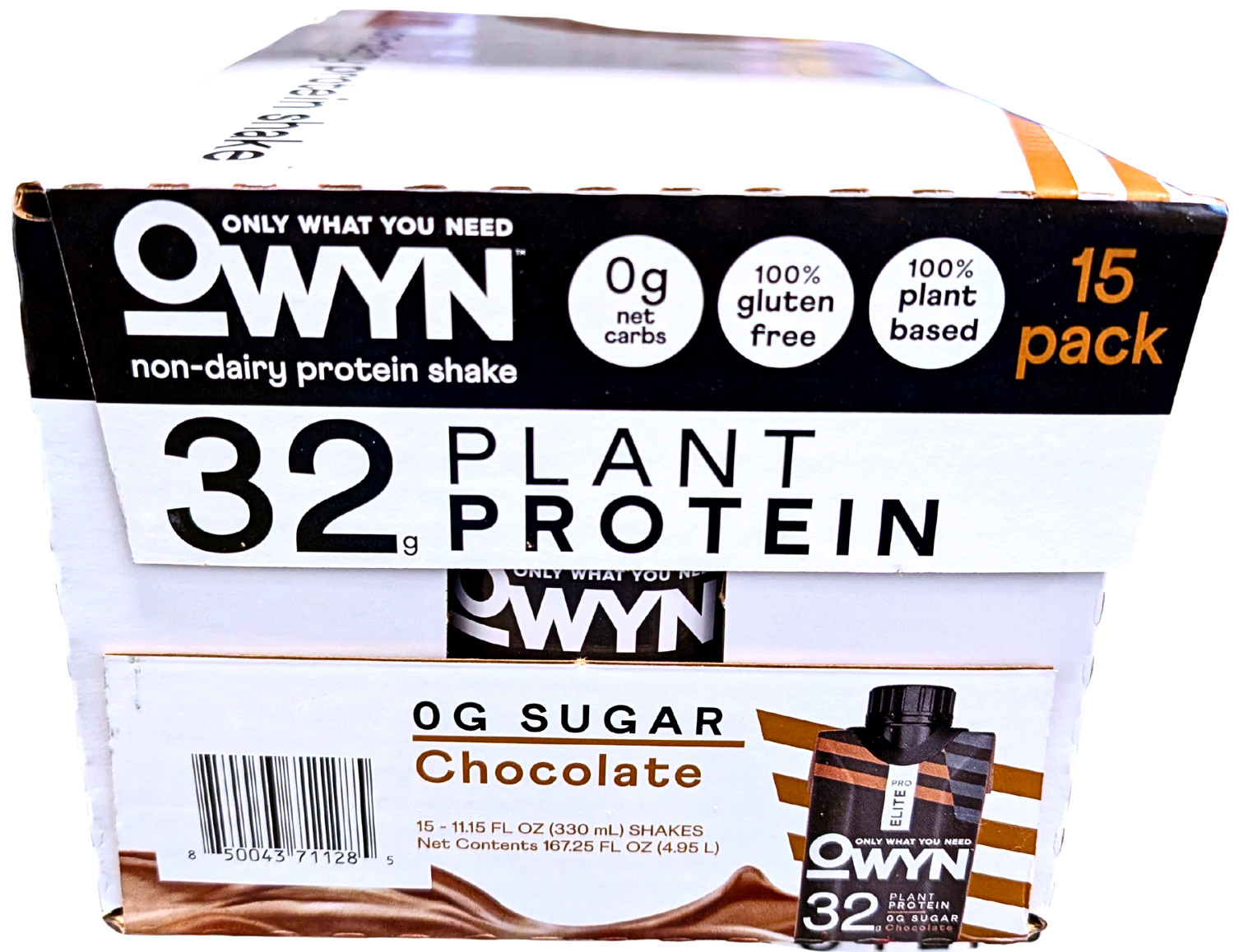 OWYN Pro Elite 32g Keto Plant Protein Shake Chocolate 15 x 11.15 Fl Oz EXP 09/26
