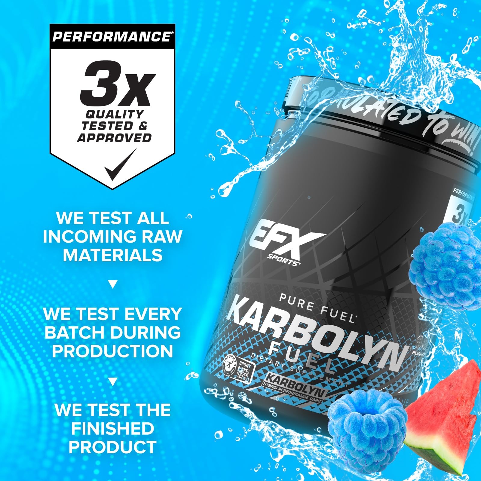 EFX Sports Karbolyn Fuel | FastAbsorbing Carbohydrate Powder | Carb Load, Sus…