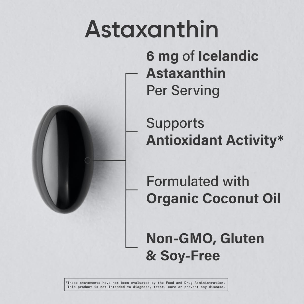 Microalgae Astaxanthin Softgels w/ Organic Virgin Coconut Oil (120pk)