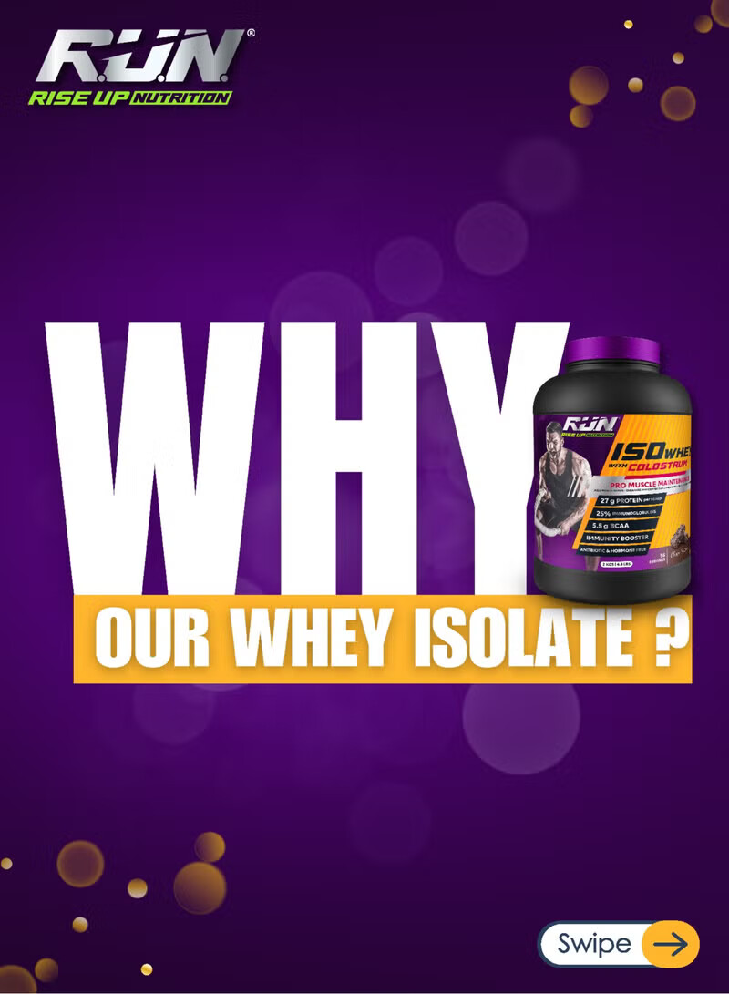 ISO WHEY With Colostrum, 27G Protein, 5.5G BCAA, Immunity Booster, 4.40 lbs/2 kg