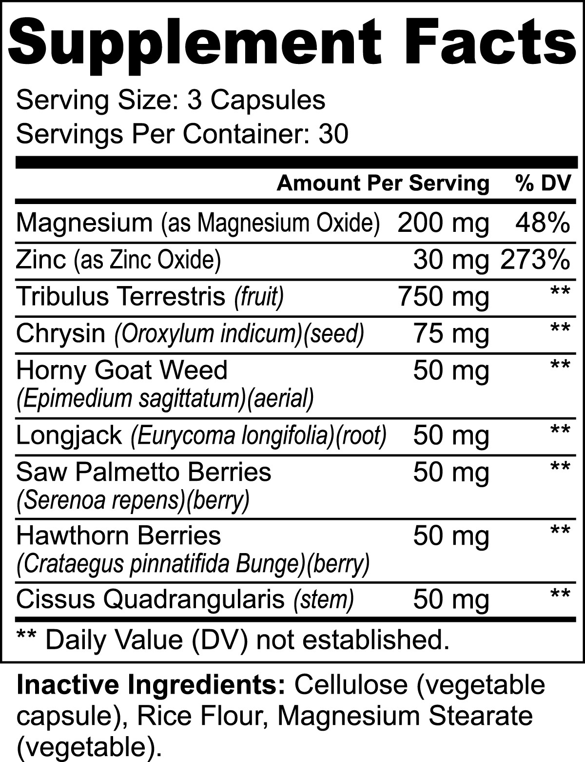 Testosterone Booster for Men, Male Enhancement Pills, Energy, Libido 90 Capsules