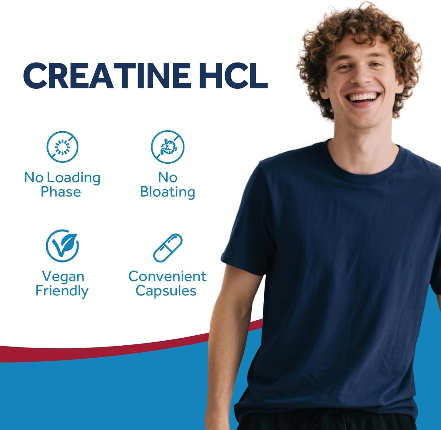 Creatine Hcl Capsules, 750 Mg, Creatine Hydrochloride for Women & Men, Strength