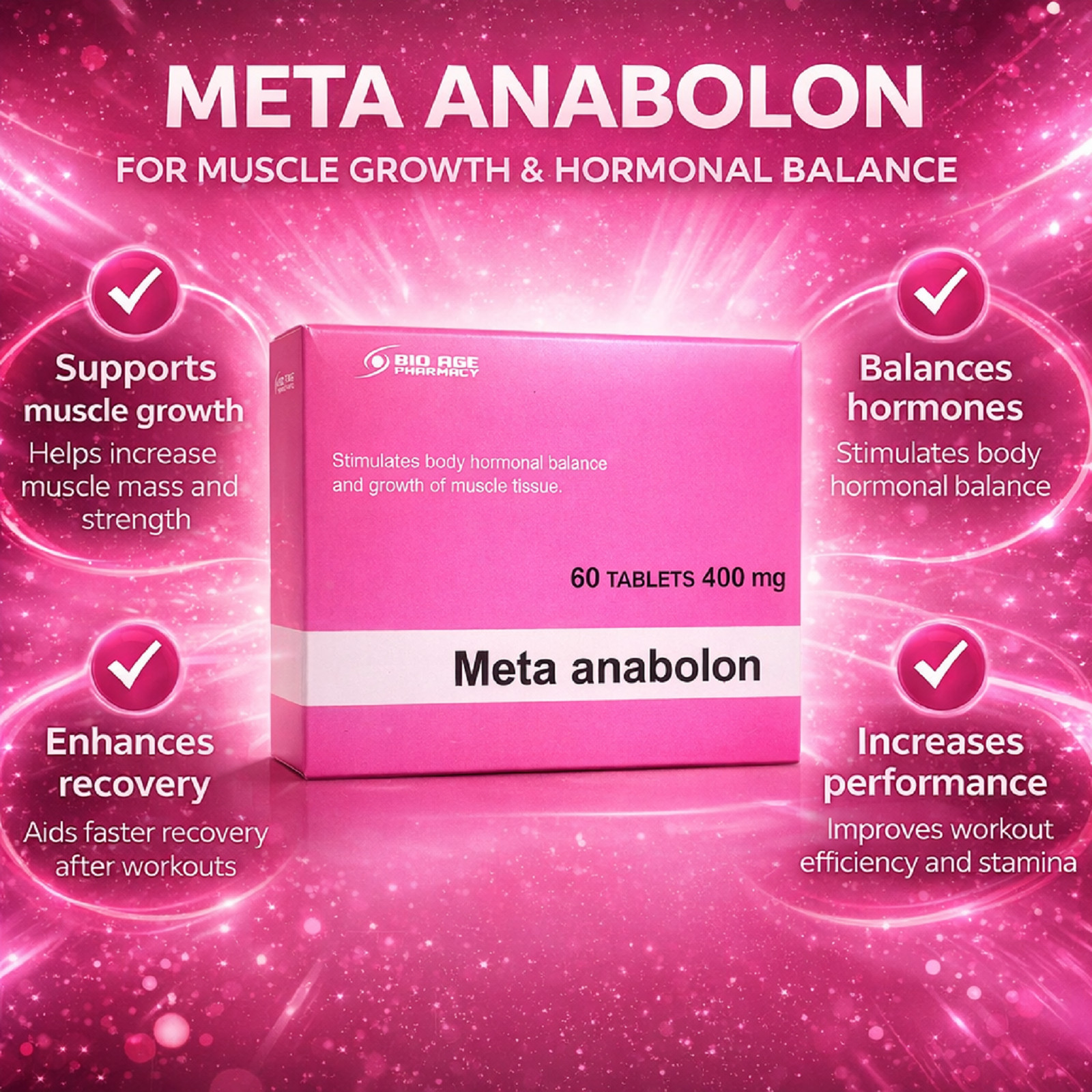 META ANABOLON Testosteron Booster Testo Libido -Smilax officinalis Muskelaufbau