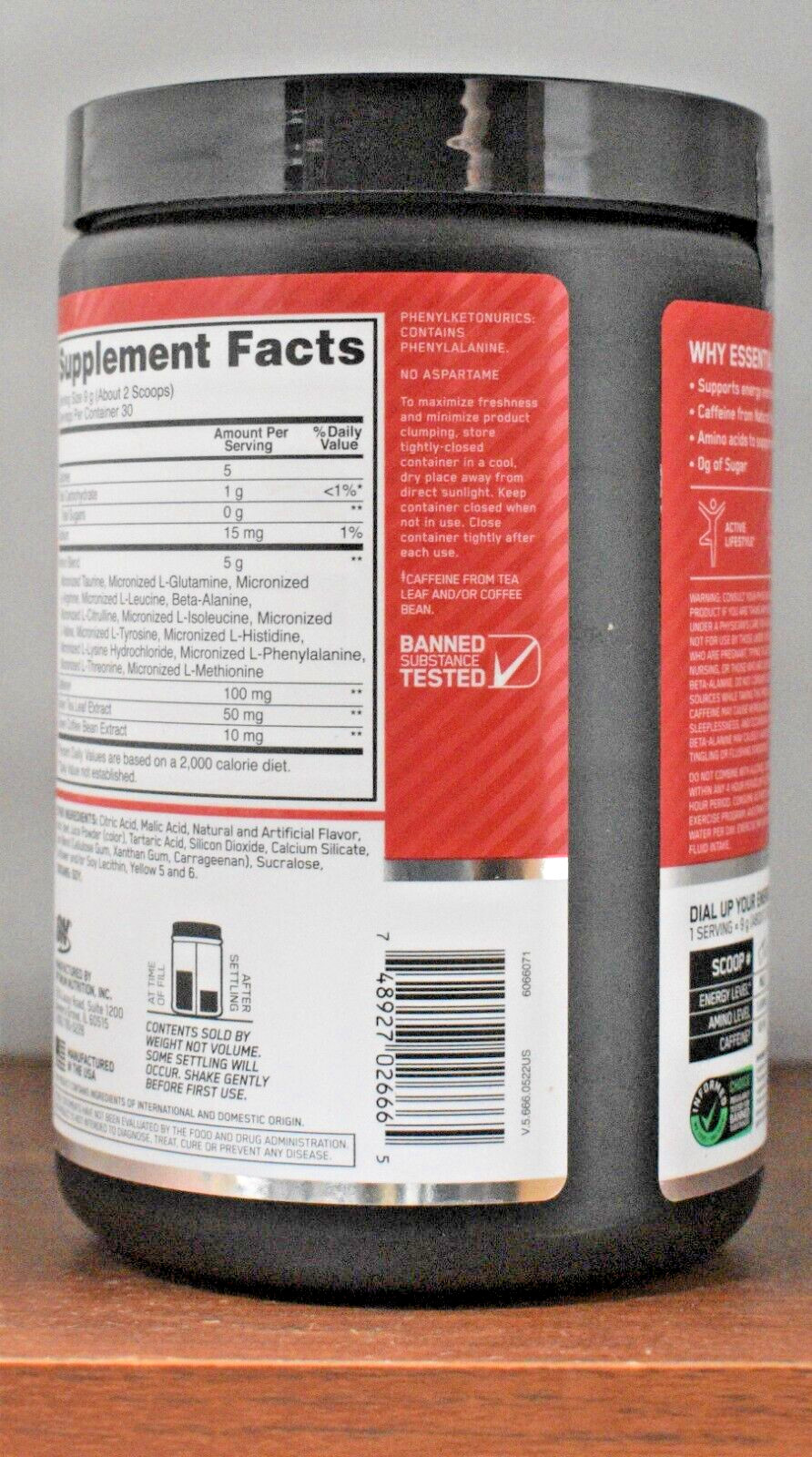 Optimum Nutrition Essential Amino Energy – Fruit Fusion 30 Servings 9.5oz