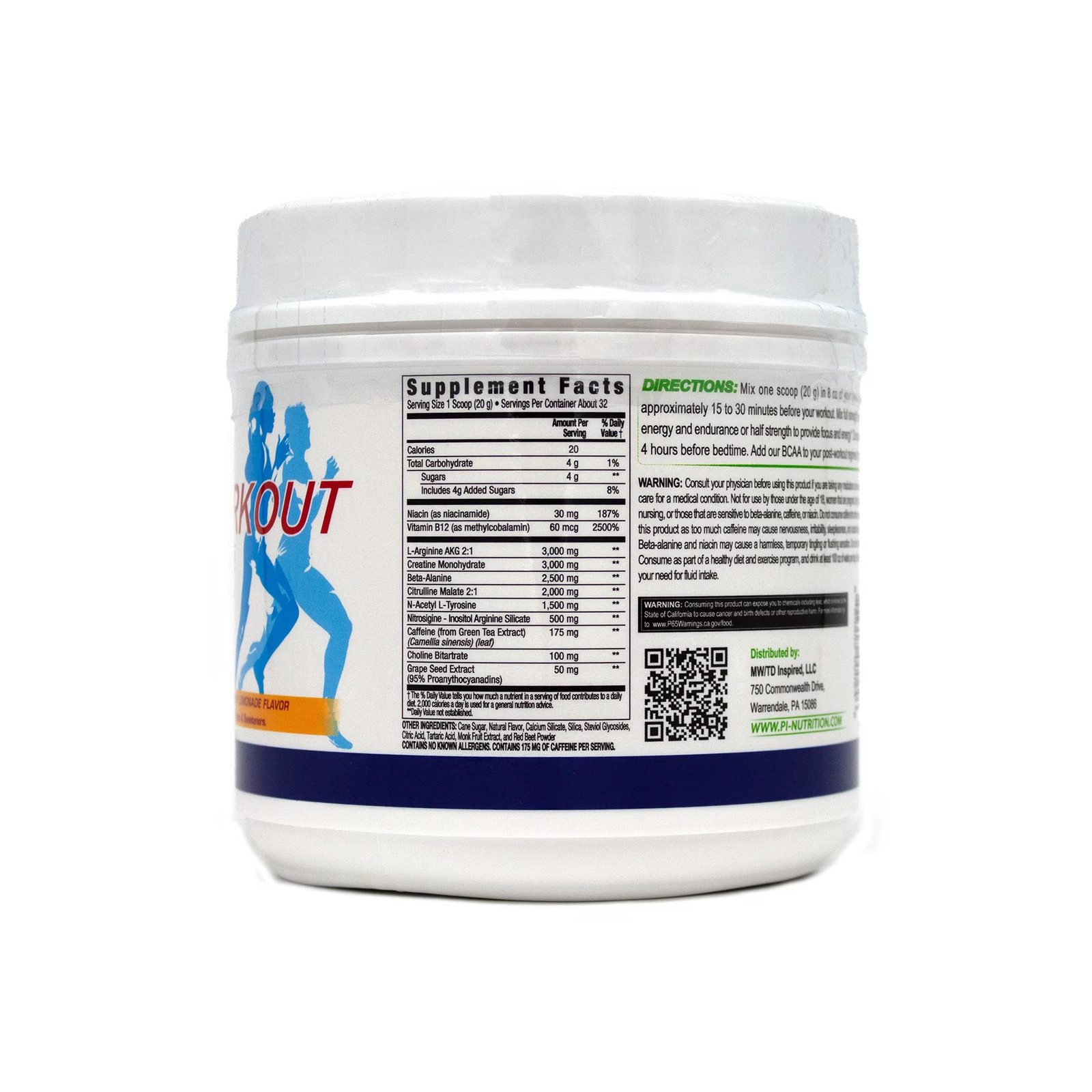 Nutrition – Pre-Workout Powder – Citrulline – Nitrosigine – Green Tea – Arginine