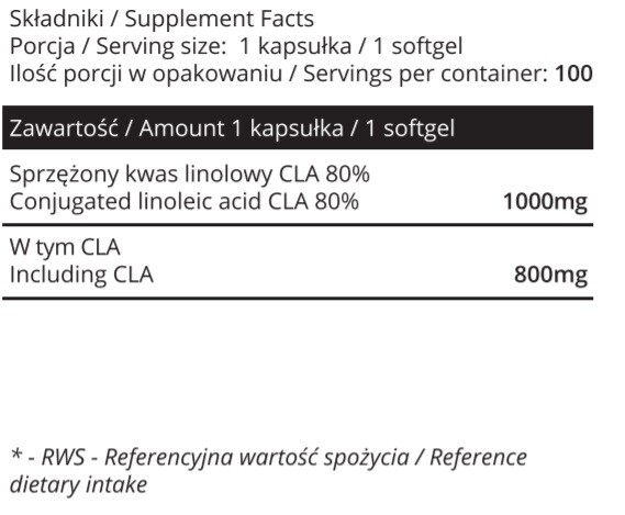 SOWELO CLA 800mg Softgels Conjugated Linoleic Acid Fat Loss