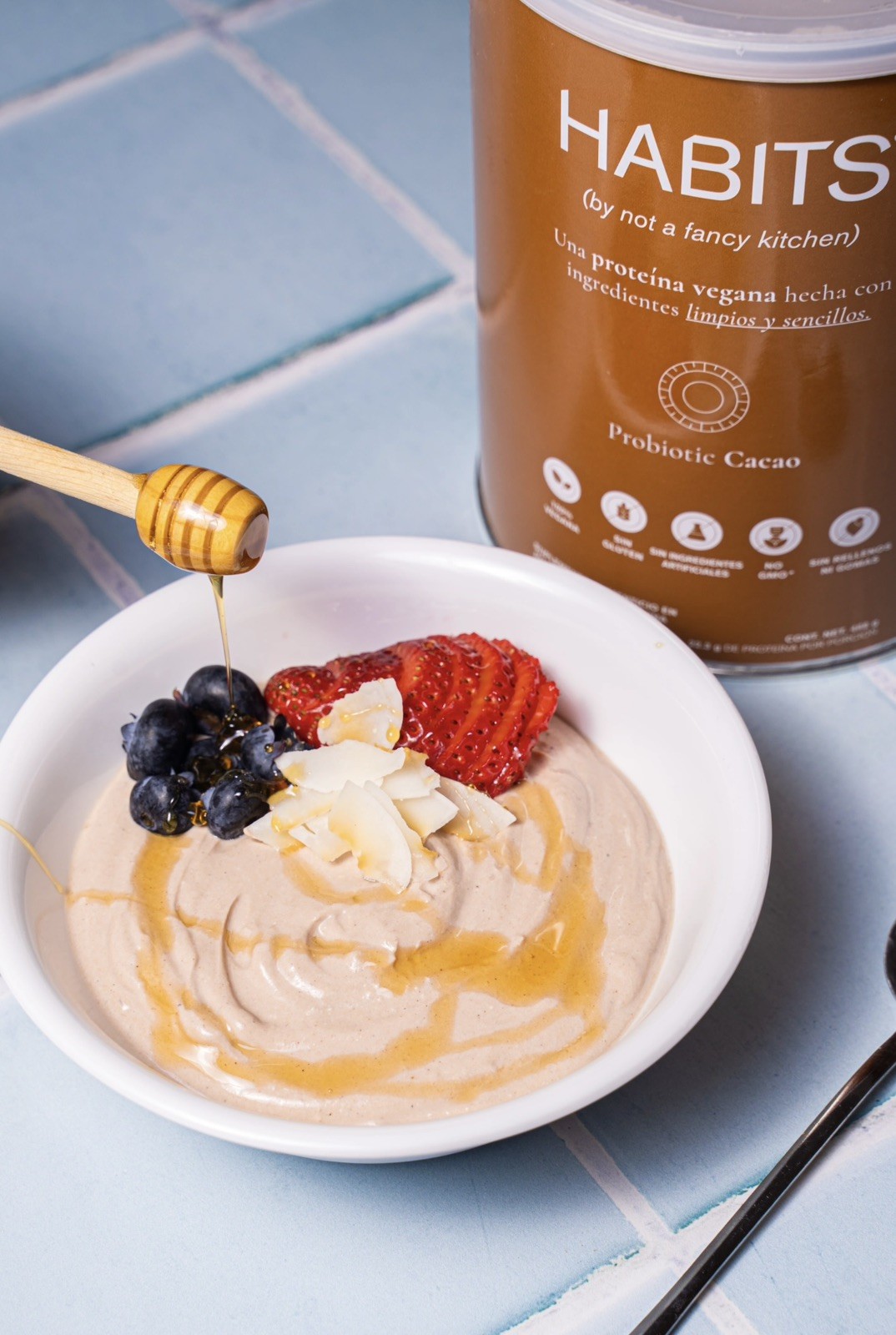 HABITS Vegan Protein Powder Probiotic Cacao 488g Not A Fancy Kitchen Gluten Free