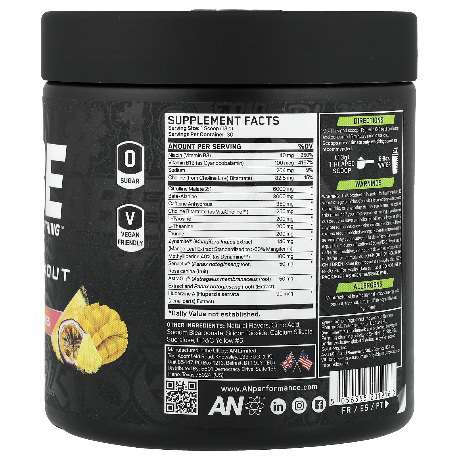 Ultimate Pre-Workout, Tropical Vibes, 13.75 oz (390 g)