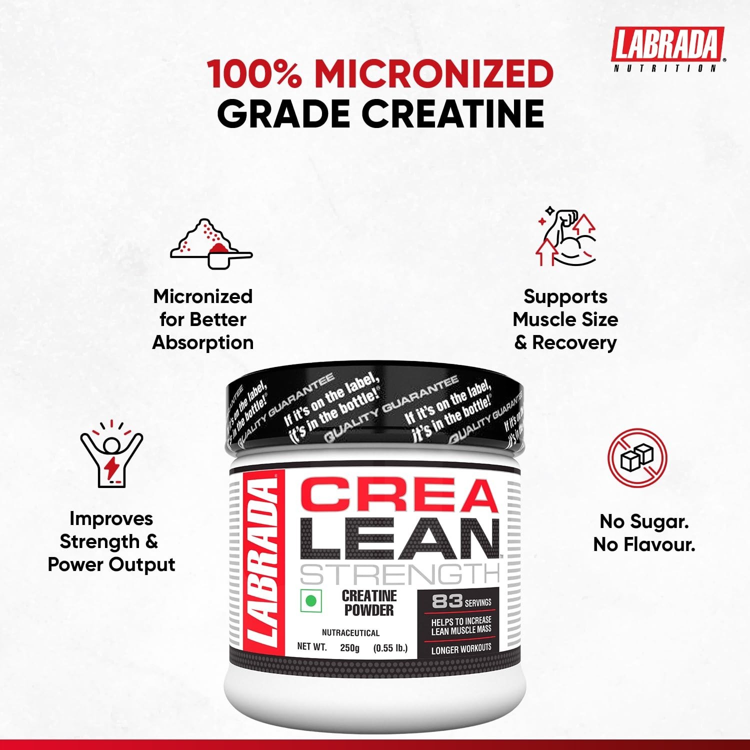 Labrada CreaLean Powder (Post Workout, Muscle Repair) For 83 Servings, 250 Gm