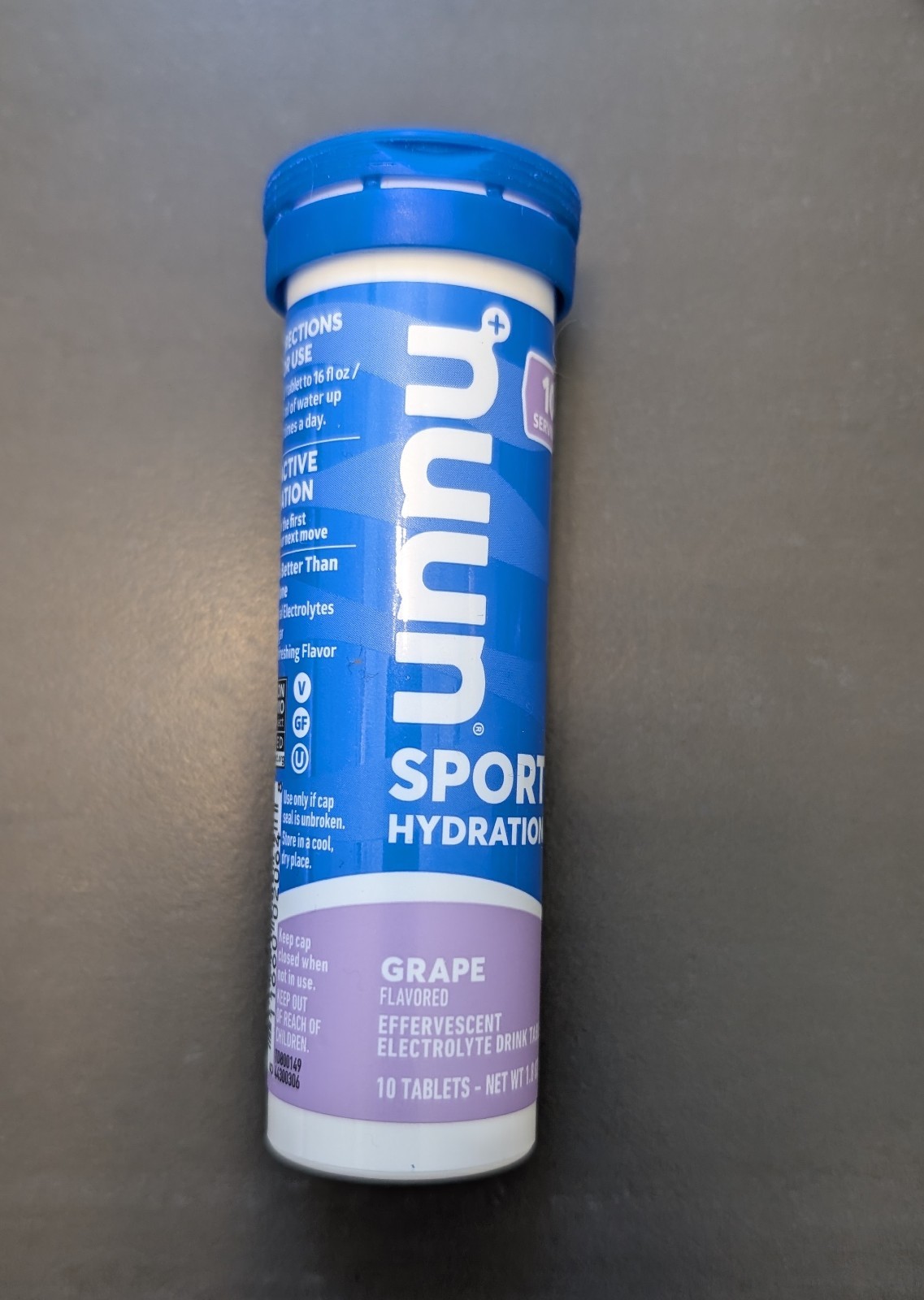 Nuun Sport Electrolyte Tablets Grape Flavor 8 tubes Exp 10/2026