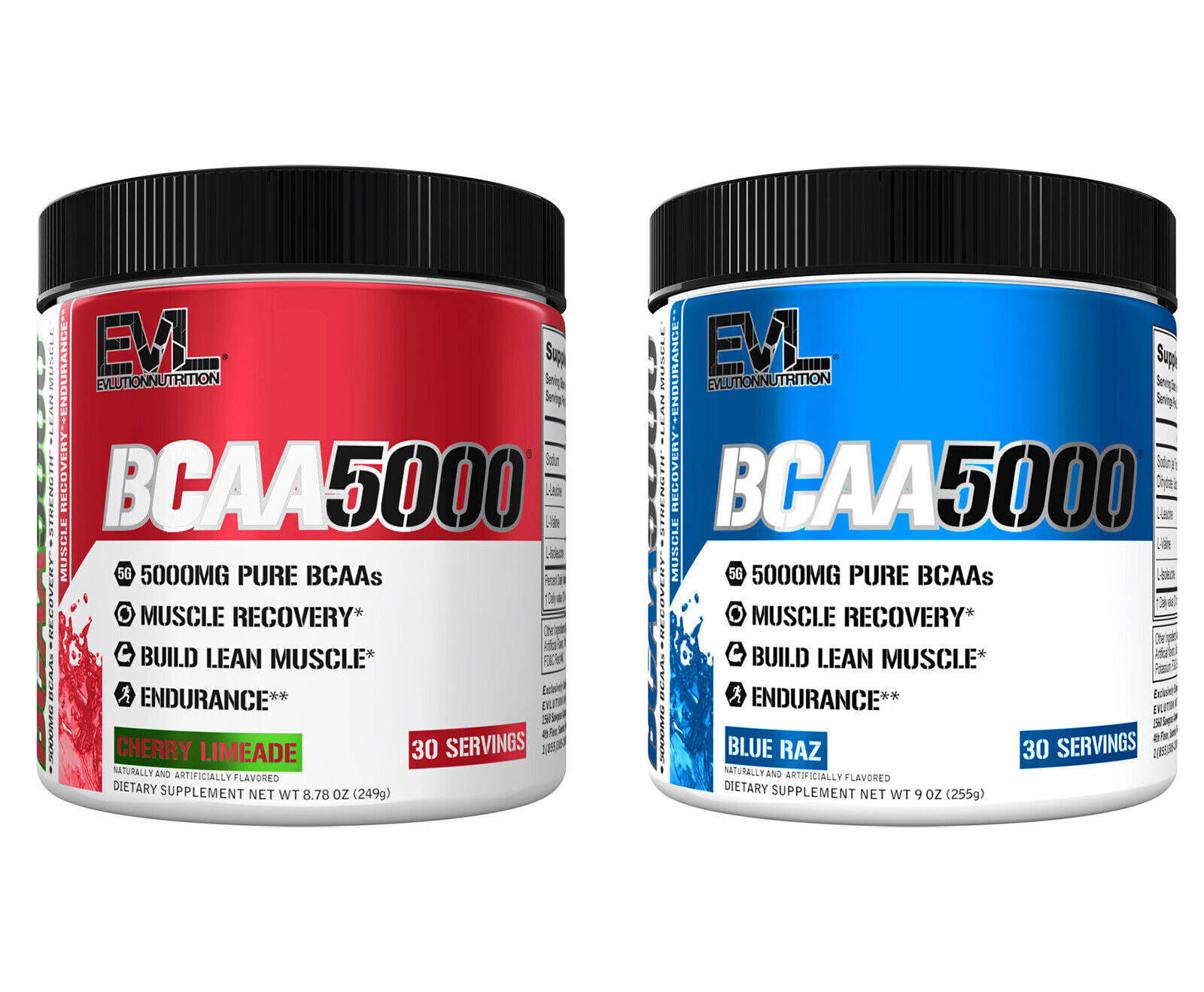 EVL Evlution Nutrition BCAA 5000 30 Servings Build Muscle – ALL Flavors & Sizes