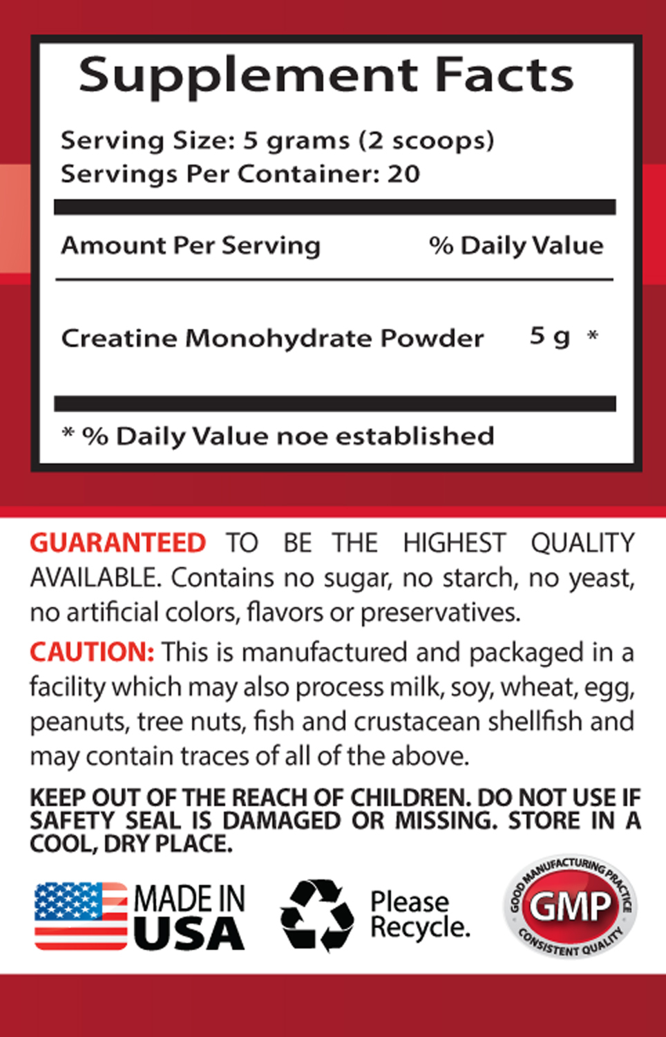 Improved Mental Clarity & Focus – Creatine Powder 1000mg – Amino 1B