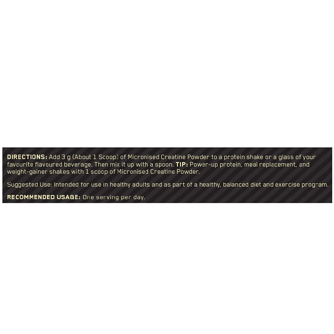 Optimum Nutrition (ON) Micronized Creatine Powder 250g-83 Serves Unflavoured
