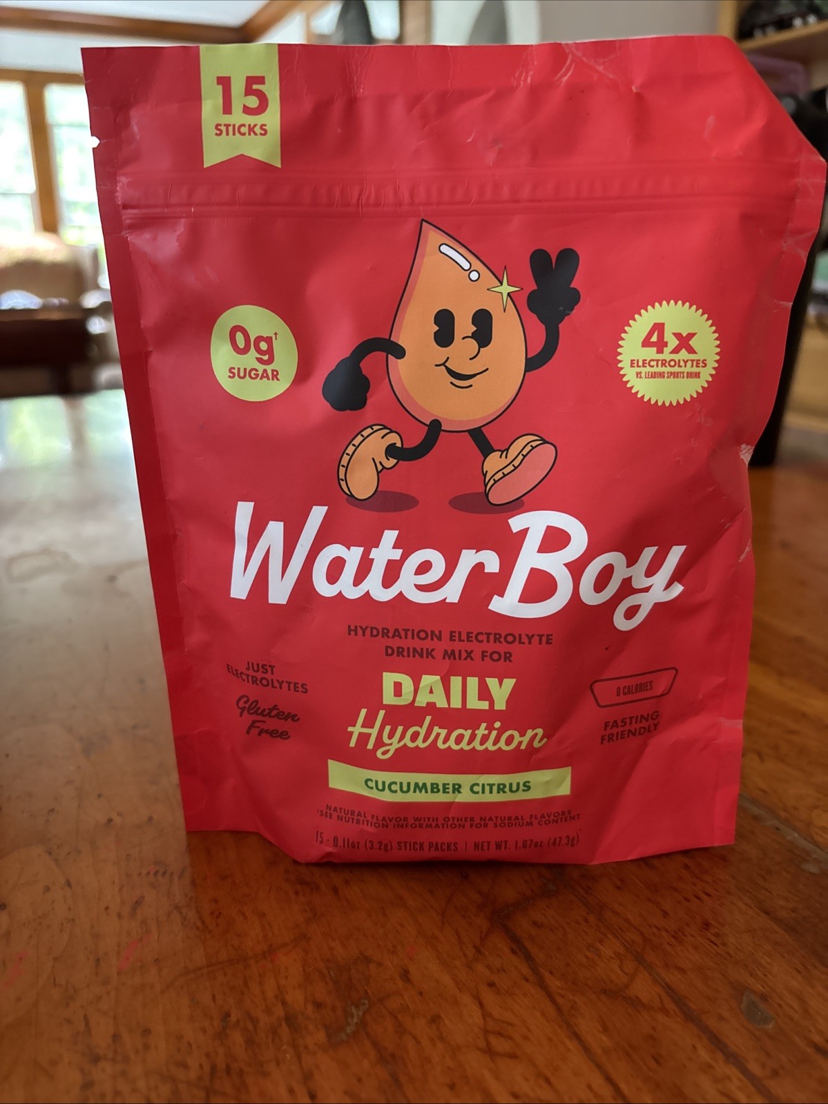 Water Boy Daily Hydration Cucumber Citrus 15 Sticks