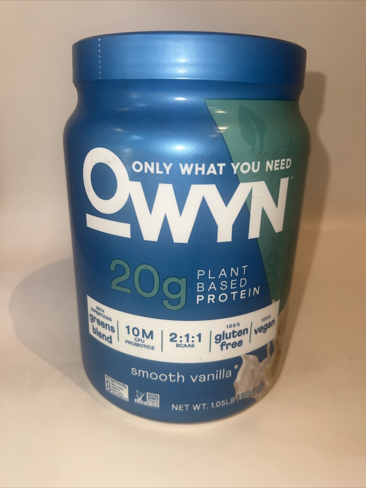 OWYN Only What You Need Plant-Based Protein , Smooth Vanilla, 1.05 lbs Exp 08/25