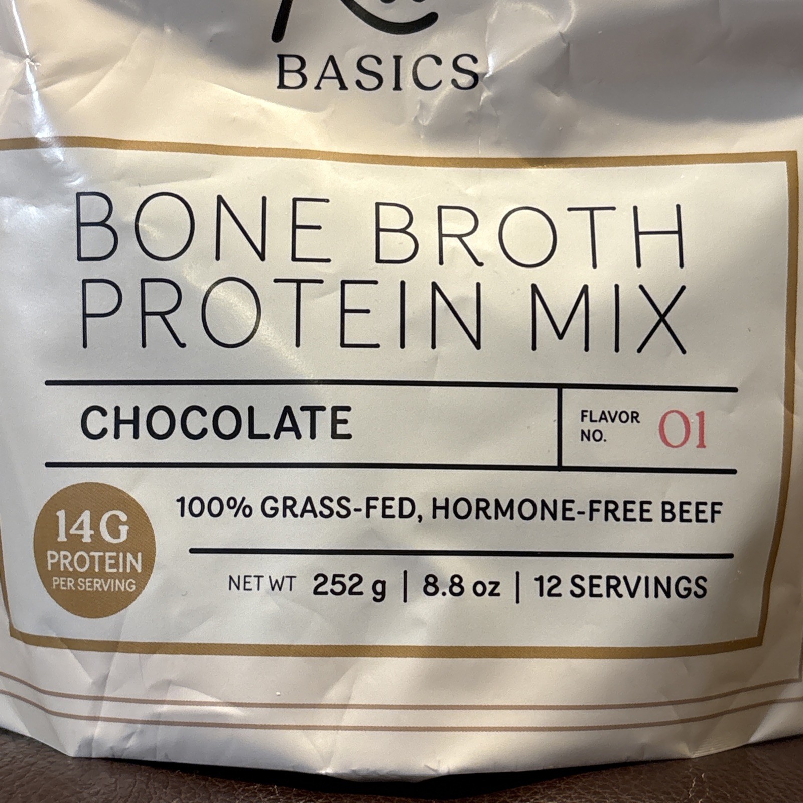 Rae Basics, Bone Broth Protein Mix, Chocolate, 14g Protein per, 12 Servings