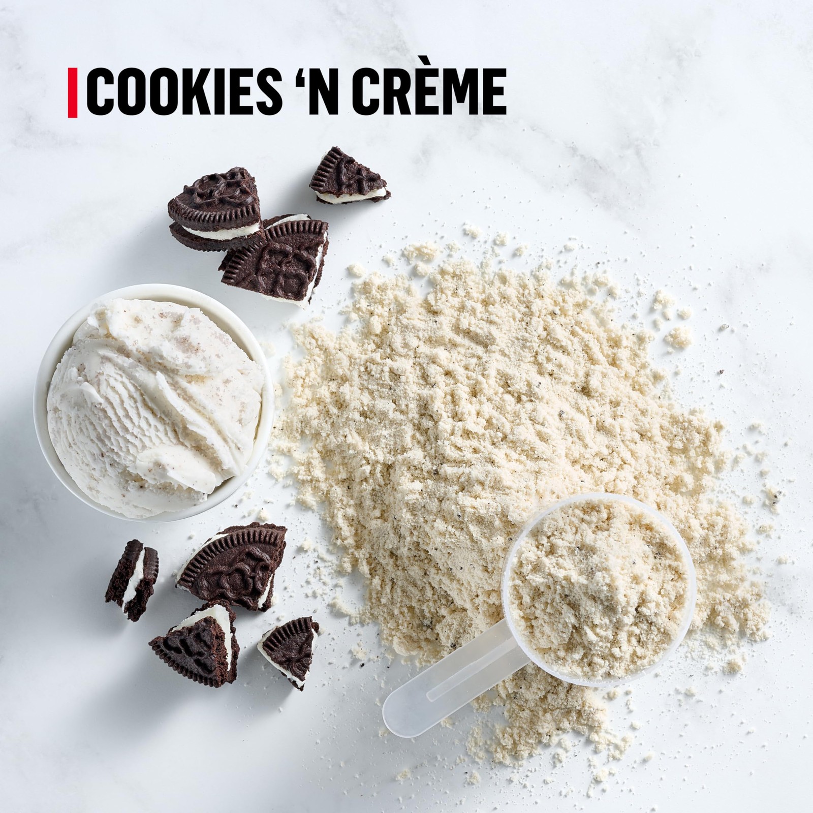 Muscle Milk Genuine Protein Powder, Cookies ‘N Crème, 1.93 Pounds, 13 Servings,