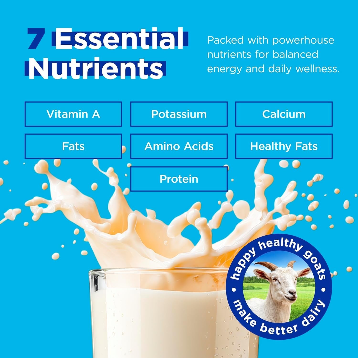 Grass Fed Whey Protein Powder Vanilla 1.5 lb – Made from Goat Milk, Easy to D…