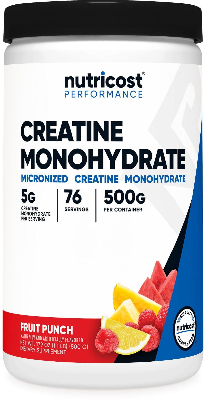 Creatine Monohydrate Powder – Fruit Punch Flavor, 500g – Muscle Gain & Energy Bo