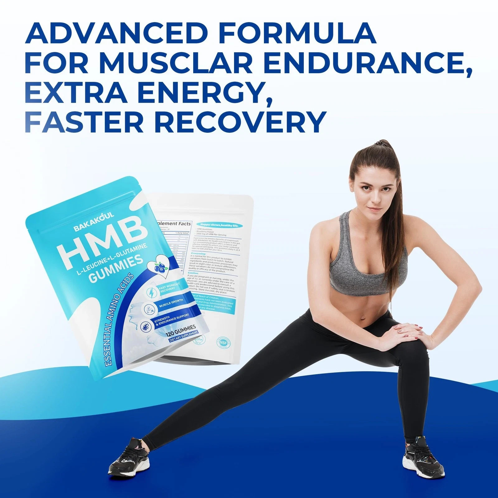 BAKAKOUL HMB and L-Leucine Gummies, HMB and Leucine Supplement Supports Muscl…