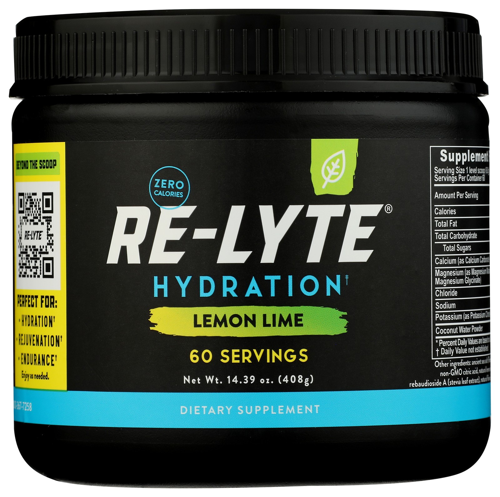 Re-Lyte Lemon Lime Electrolyte Hydration Supplement 60 Servings 6 Pack
