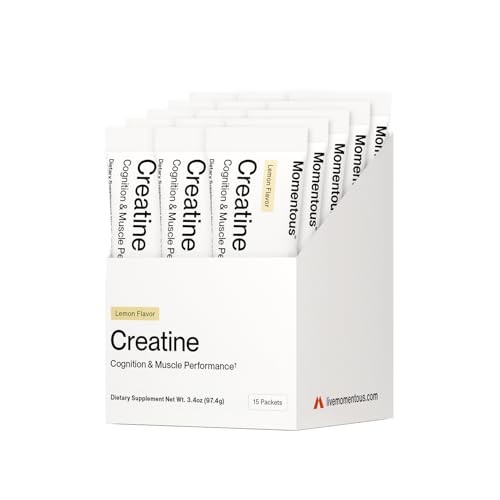 Momentous Creatine Monohydrate Powder Lemon 15 Servings