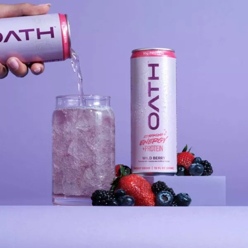 Oath Sparkling Wild Berry Energy Drink – 10g Protein – 12 fl oz Can/4 pk