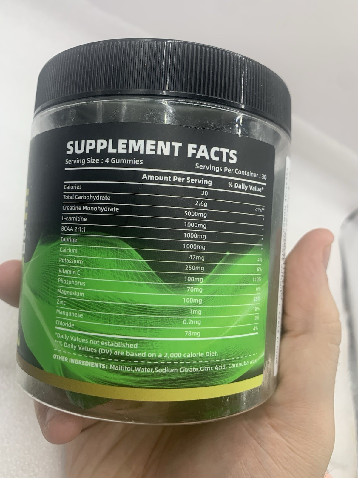 Creatine Monohydrate Gummies 5g Apple Flavor 120ct Gummies EXP:4/27 NEW BM
