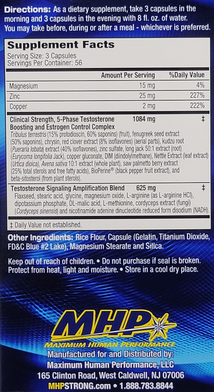 MHP T-BOMB 3Xtreme 168 Capsules Test Formula