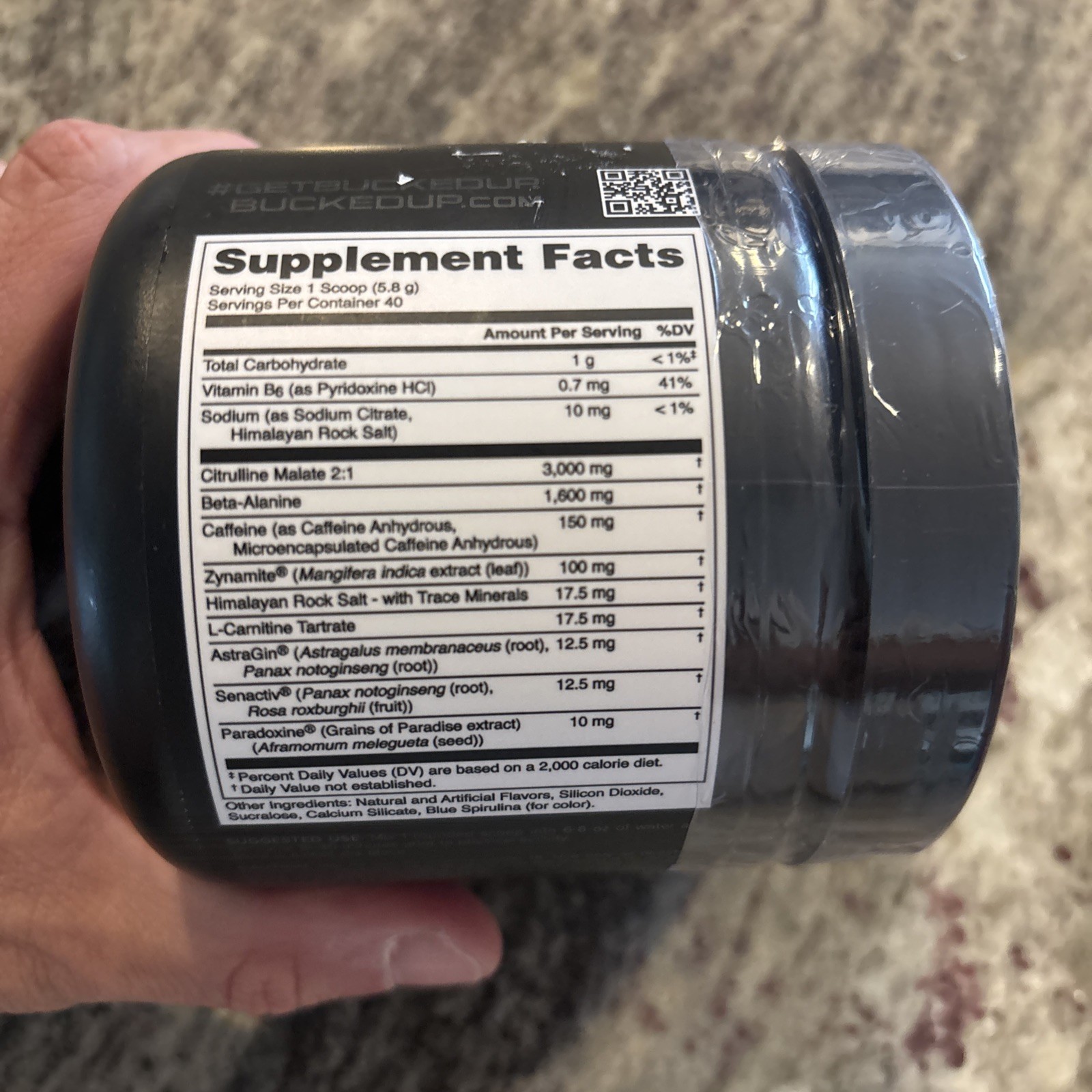Bucked Up OverTime Rocket Pop Pre-Workout Powder – 40 Servings. Exclusive.