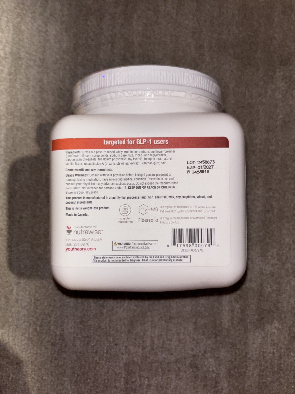 You Theory Muscle Guard And Weight Loss Support Protein With Hmb And Fiber