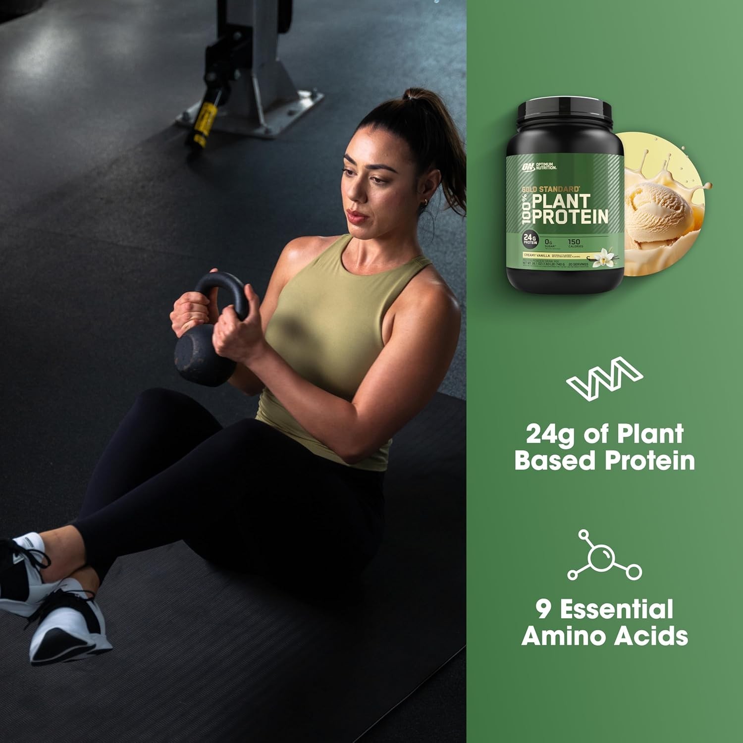 New Optimum Nutrition Gold Standard 100% Plant Based Vegan Protein Gluten Free