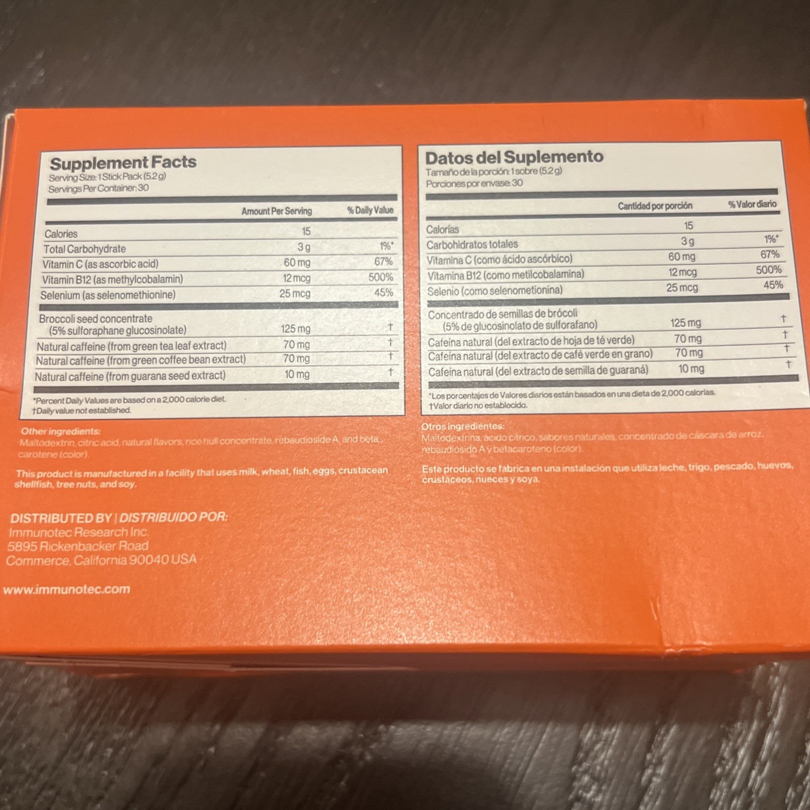 Immunocal Booster Energy Performance 30 Stick Packs Exp 4/2026 – New/Sealed!