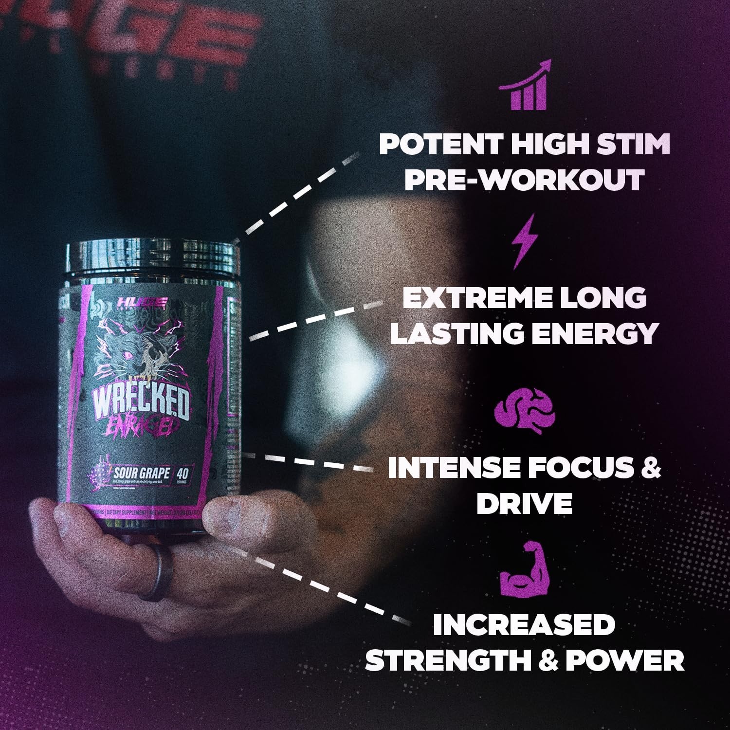 Extreme High-Stim Pre Workout Powder – Intense Energy, Focus & Strength Boost –