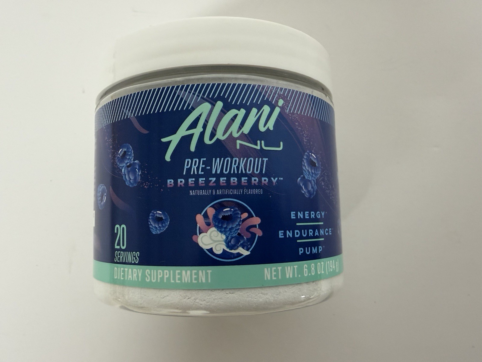 2X Alani Nu Pre-Workout Breezeberry 6.8oz 20 Servings 2 Pack Exp 09/26+