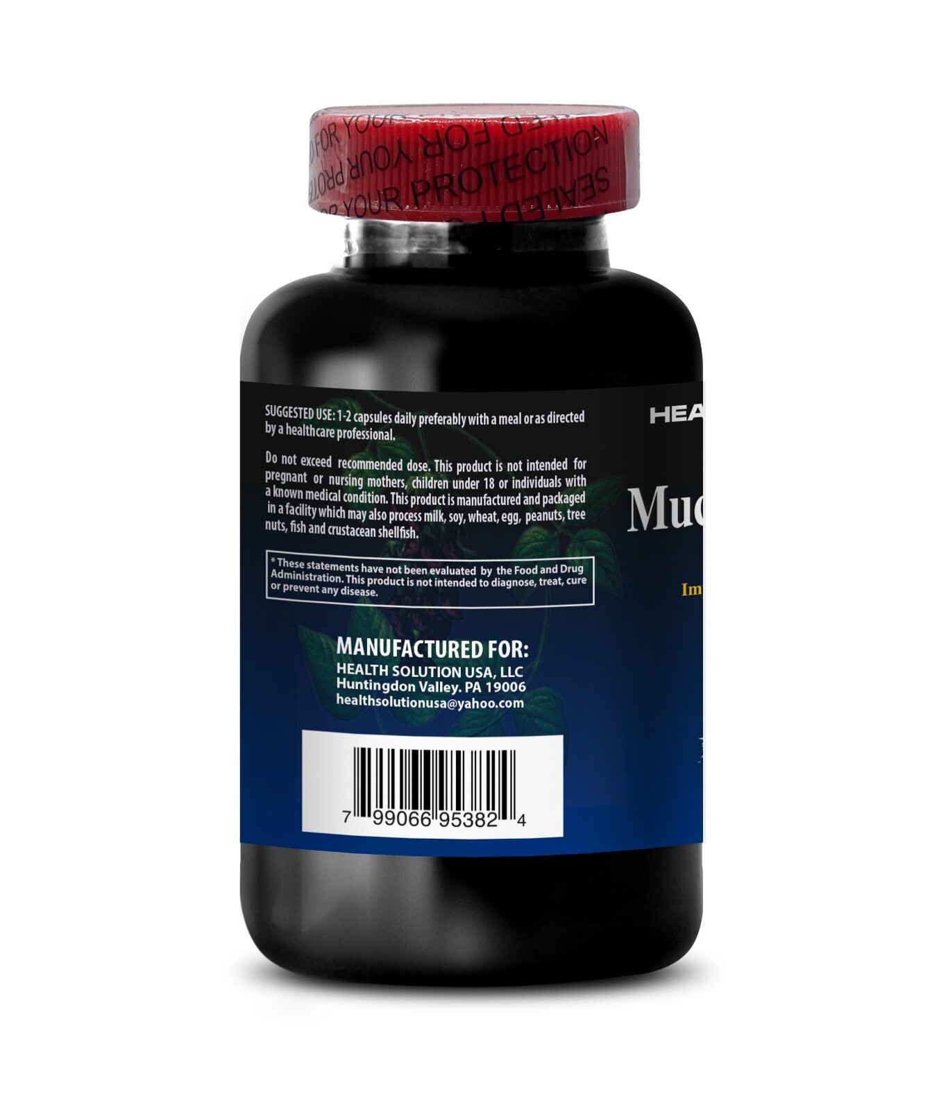 Brain Supplement MUCUNA PRURIENS VELVET BEANS EXTRACT- MOOD SUPPORT (1 Bottle)