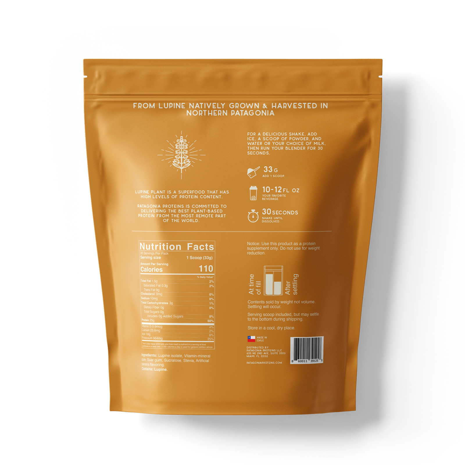 Lupine Protein Powder – Cavendish Banana (30 servings)