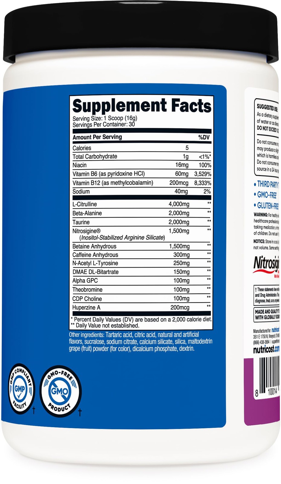 Nutricost Pre-X, Extreme Pre-Workout Powder Complex, 1.03 Pound (Pack of 1)