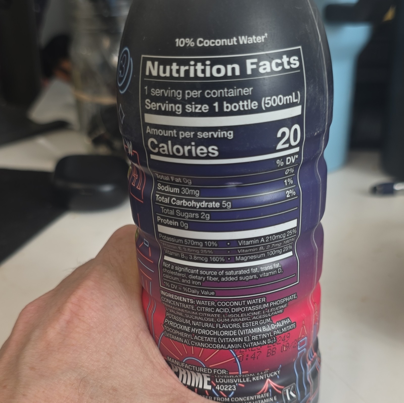 Prime WrestleMania Hydration Electrolyte Drink, Liquid 16.9 fl oz (500 mL)