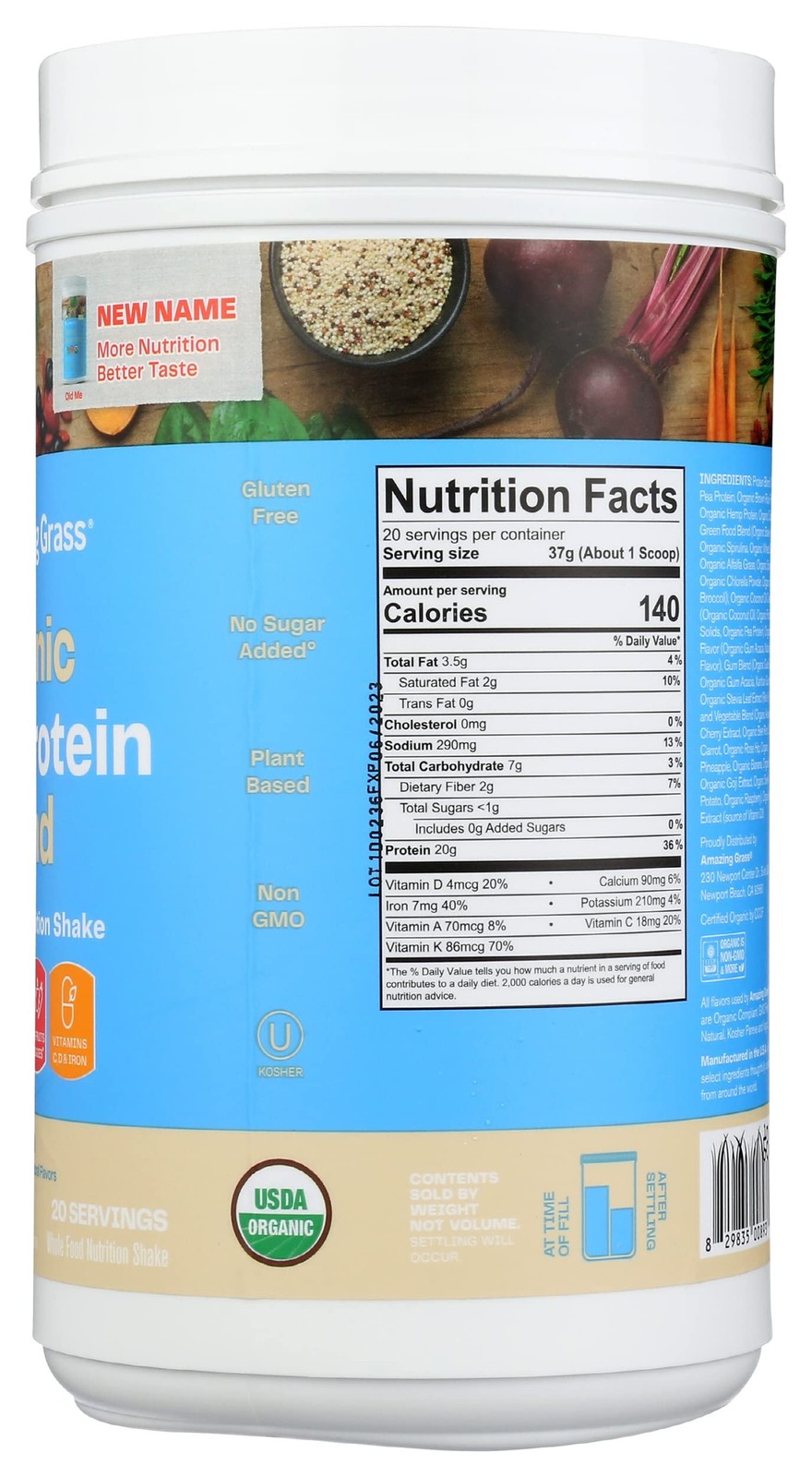 Amazing Grass Organic Plant Protein Blend: Vegan Protein Powder, New Protein …