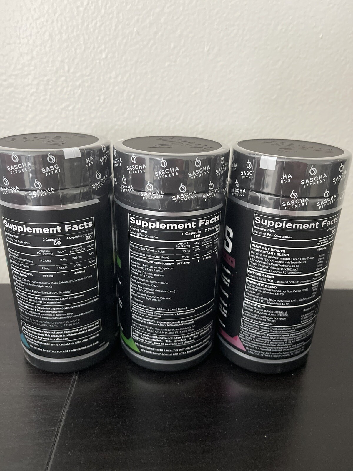 Sascha Fitness Trio Kit Fit 9, Restore & Bliss