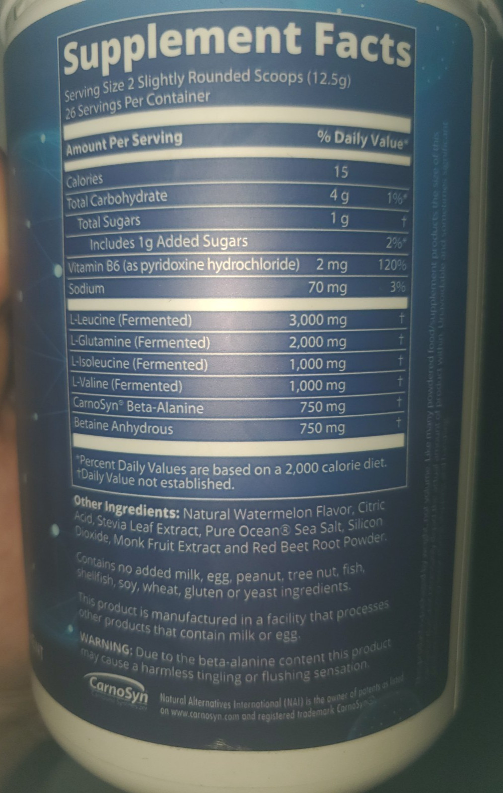 MRM Nutrition Reload BCAA+G, post workout recovery drink mix
