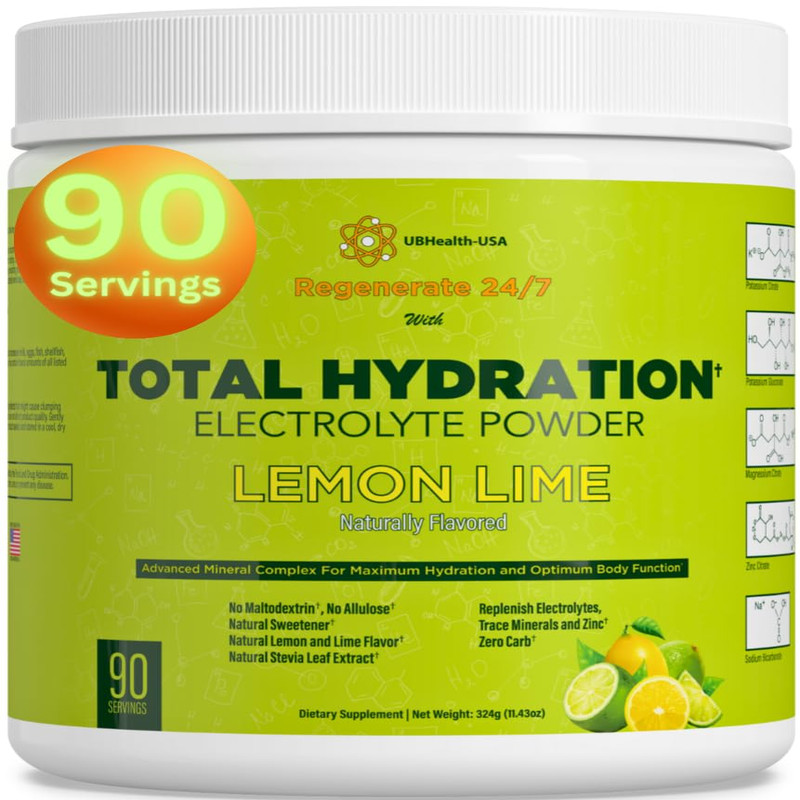 Regenerate 24/7 Total Hydration Electrolyte Replacement Mix 90 Servings Lemon