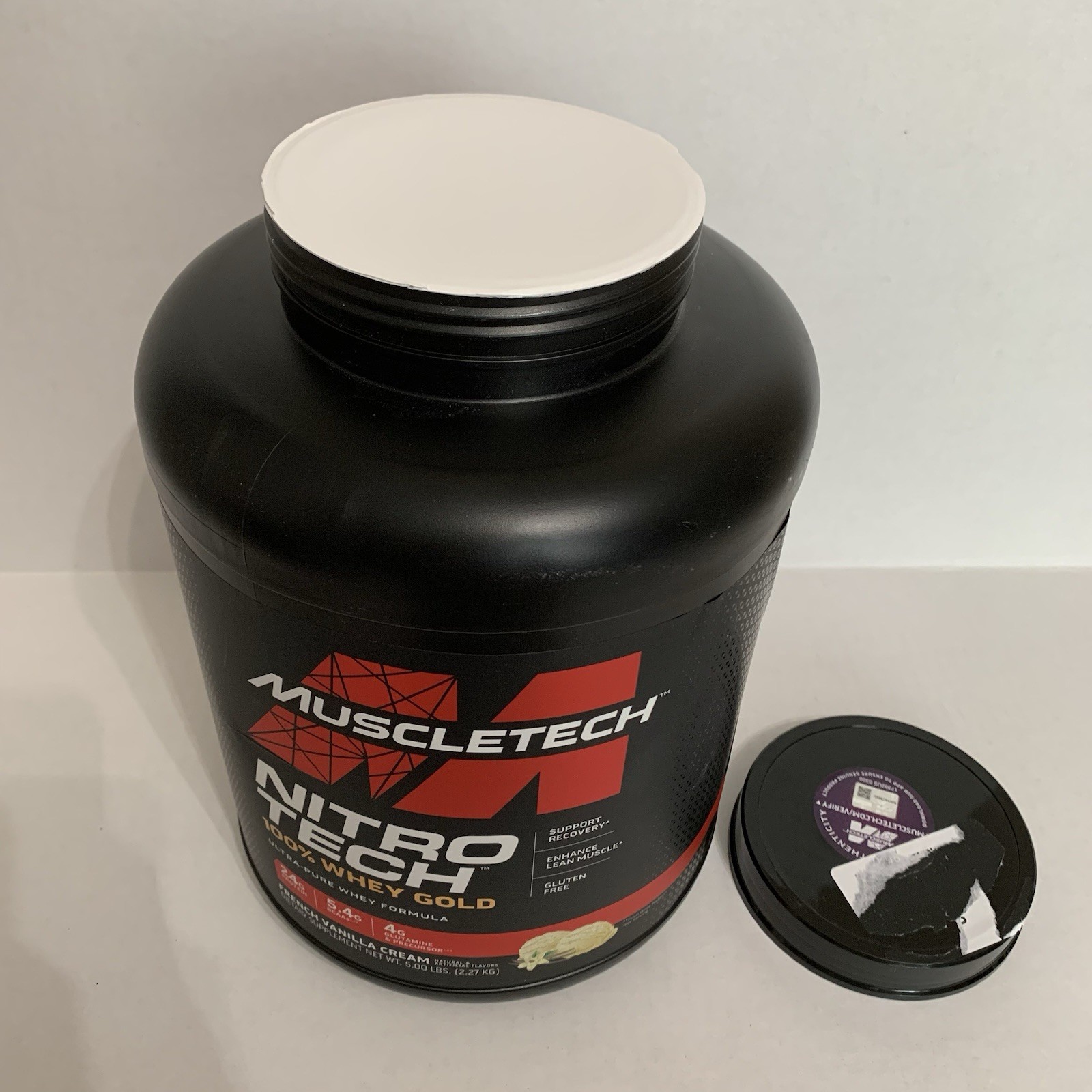 Muscletech Nitro Tech 100% Whey Gold Protein Powder 5 LBS French Vanilla Cream