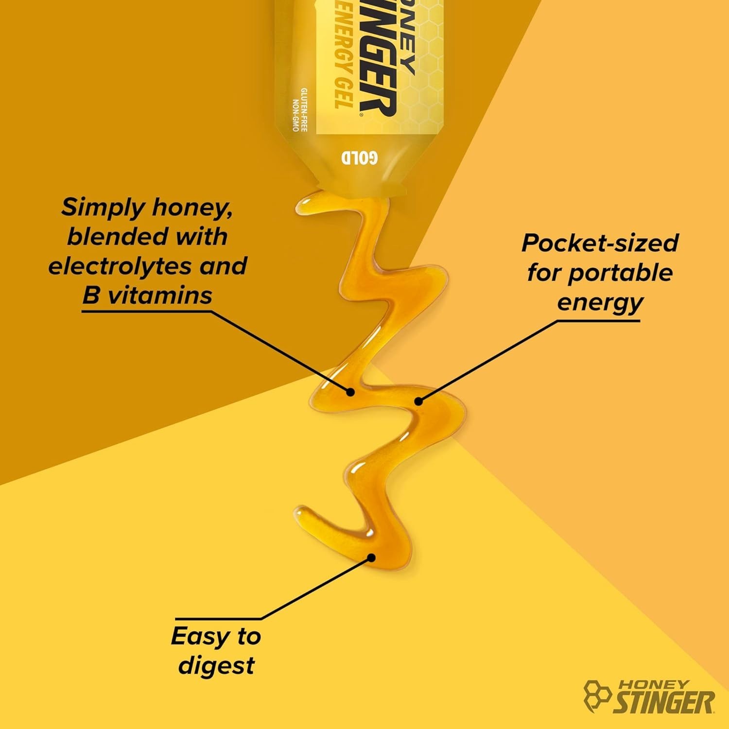 Honey Stinger Classic Energy Gel, Gold, Gluten-Free, Soy/Nut/Dairy-Free, 100 …