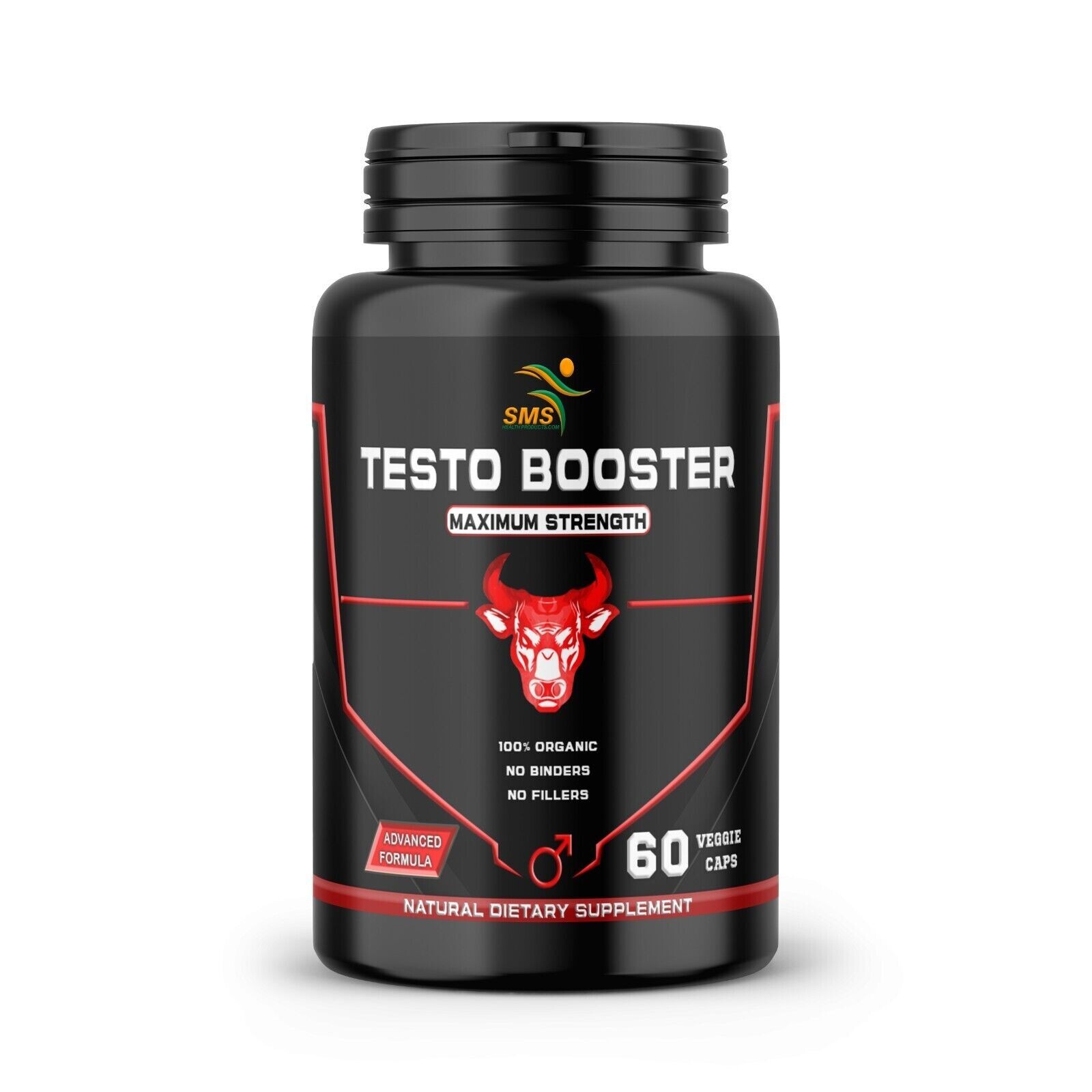 Testo Booster Stamina Energy Performance Pill Organic 60 Veg Capsules By SMS